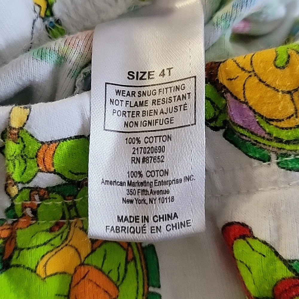 Vtg Marvel Teenage Mutant Ninja 🐢 PJ Bottoms Good 👍